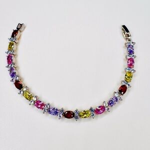 Elegant Multicolor Gemstone Bracelet